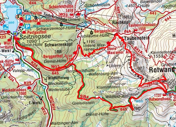 Rotwand (1884 m) vom Spitzingsee Rotwand (1884 m) vom Spitzingsee