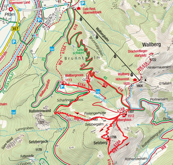 Setzberg, 1706m: Rundtour von der Wallbergmoos Alm Setzberg, 1706m: Rundtour von der Wallbergmoos Alm