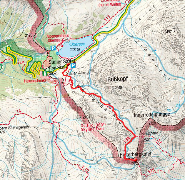 Hinterbergkofel (2727m) vom Staller Sattel Hinterbergkofel (2727m) vom Staller Sattel