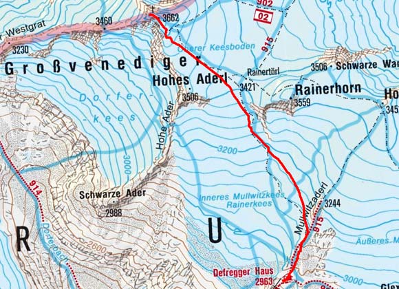 Großvenediger, 3666 m: Hochtour vom Defreggerhaus Großvenediger, 3666 m: Hochtour vom Defreggerhaus