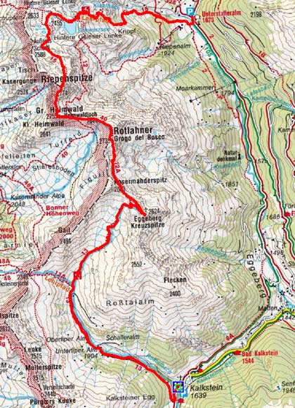 Kreuzspitze - Rotlahner - Riepenspitze Überschreitung Kreuzspitze - Rotlahner - Riepenspitze Überschreitung