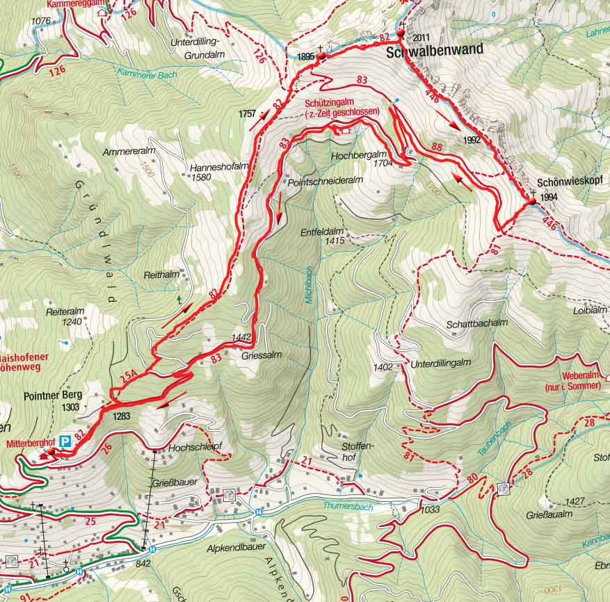 Schwalbenwand – Schönwieskopf Rundwanderung Schwalbenwand – Schönwieskopf Rundwanderung