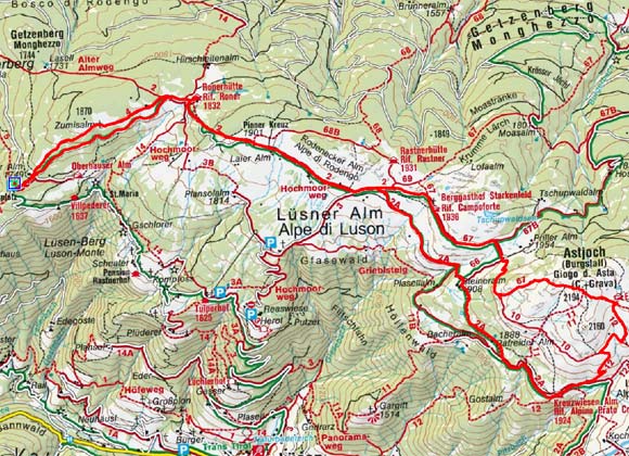 Astjoch (2194 m) vom Parkplatz Zumis Astjoch (2194 m) vom Parkplatz Zumis