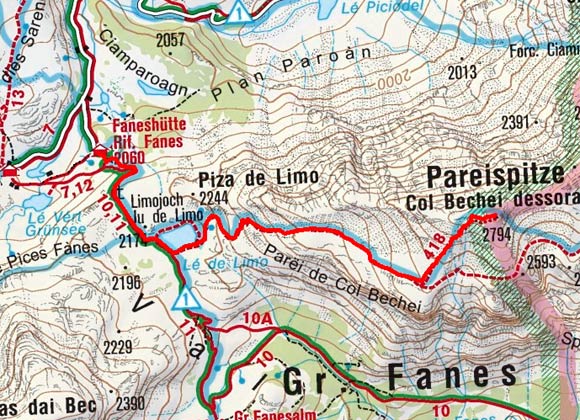 Pareispitze (2794 m) von der Faneshütte Pareispitze (2794 m) von der Faneshütte