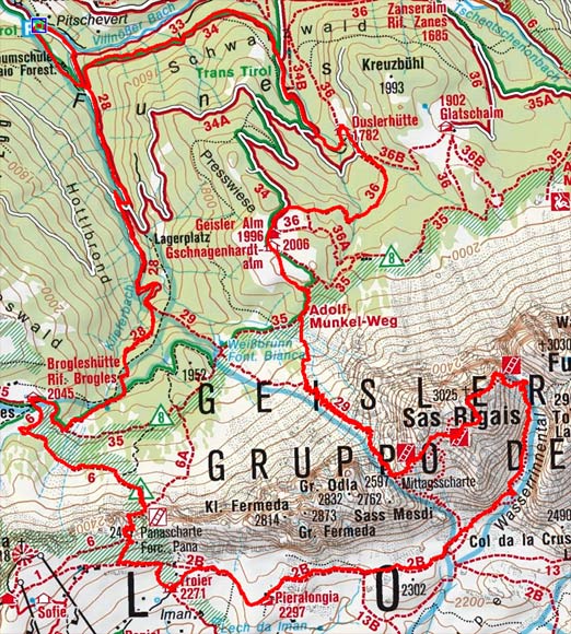 Sass Rigais (3025 m) aus dem Villnösstal Sass Rigais (3025 m) aus dem Villnösstal