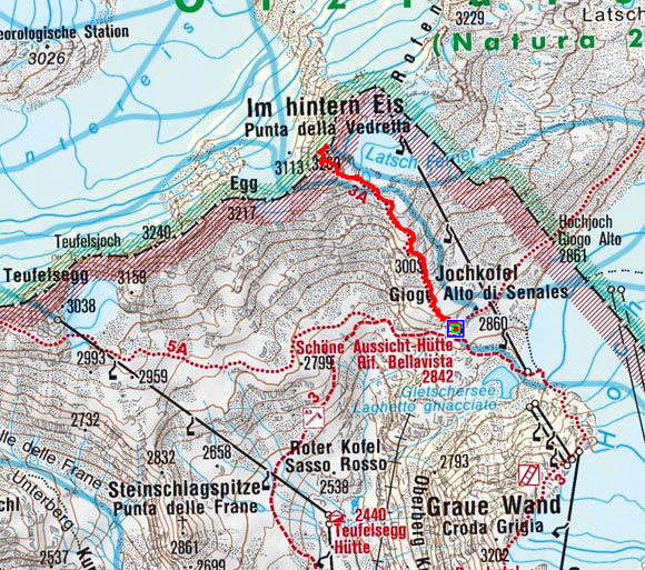 Hintereis Spitze (3269 m) von der Schönen Aussicht Hintereis Spitze (3269 m) von der Schönen Aussicht