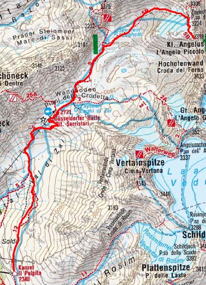 Kleiner Angelus (3318 m) vom Kanzellift Kleiner Angelus (3318 m) vom Kanzellift