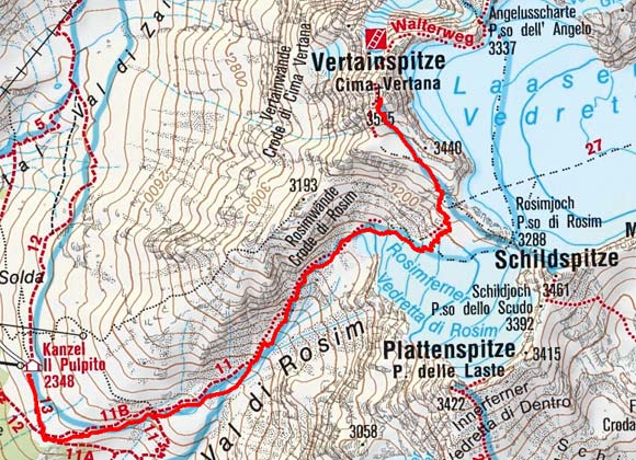 Vertainspitze (3545 m) vom Kanzellift Vertainspitze (3545 m) vom Kanzellift
