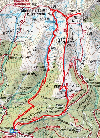 Sambock-Plattnerspitze Rundtour (2396/2439 m) von Platten Sambock-Plattnerspitze Rundtour (2396/2439 m) von Platten