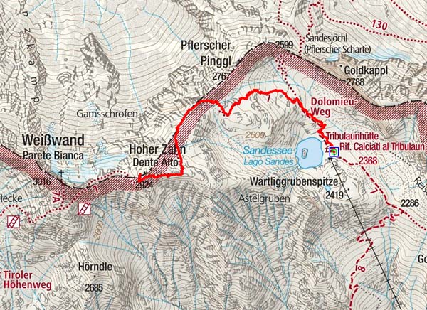 Hoher Zahn (2924 m) von der Tribulaunhütte Hoher Zahn (2924 m) von der Tribulaunhütte