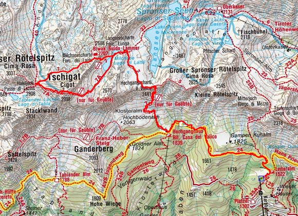 Tschigat (3000 m) von der Leiteralm Tschigat (3000 m) von der Leiteralm