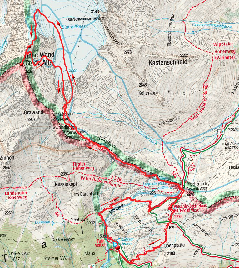 Hohe Wand (3289m) aus dem Pfitschertal Hohe Wand (3289m) aus dem Pfitschertal