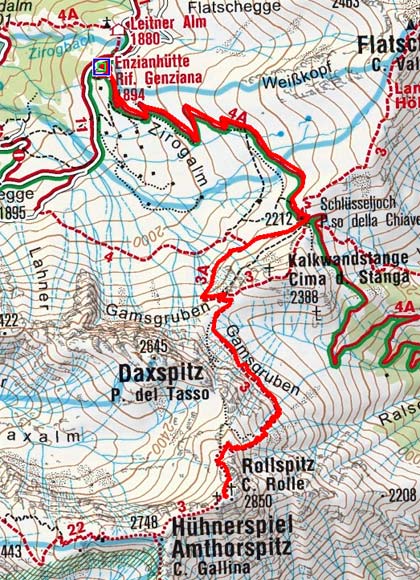 Rollspitz (2850 m) von der Enzianhütte Rollspitz (2850 m) von der Enzianhütte