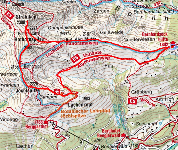 3-Gipfel-Rundtour von der Bernhardseckhütte 3-Gipfel-Rundtour von der Bernhardseckhütte