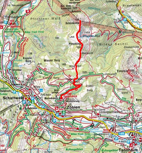 Schönkahler (1688 m) vom Berggasthof Zugspitzblick Schönkahler (1688 m) vom Berggasthof Zugspitzblick