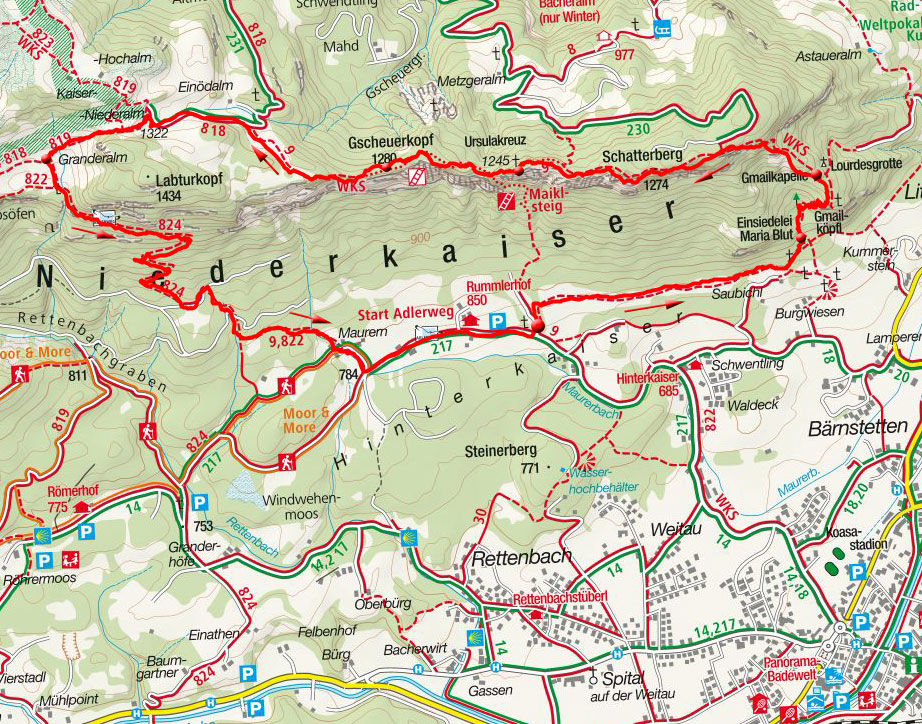 Rundwanderung am Niederkaiserkamm Rundwanderung am Niederkaiserkamm