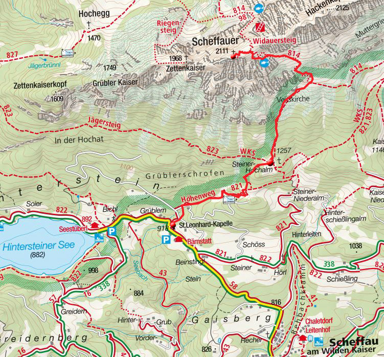 Scheffauer, 2111 m: Bergtour von Bärnstatt Scheffauer, 2111 m: Bergtour von Bärnstatt