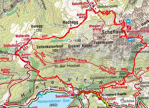 Scheffauer, 2113 m: Überschreitung vom Hintersteinersee Scheffauer, 2113 m: Überschreitung vom Hintersteinersee