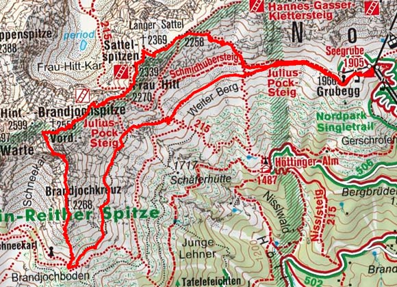 Vordere Brandjochspitze (Südgrat), 2.559 m Vordere Brandjochspitze (Südgrat), 2.559 m