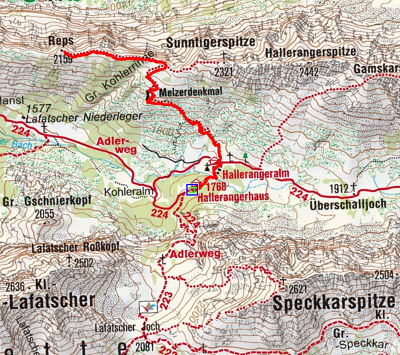 Reps (2159 m) vom Hallerangerhaus Reps (2159 m) vom Hallerangerhaus