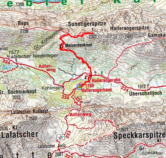Sunntiger Spitze (2321 m) vom Hallerangerhaus Sunntiger Spitze (2321 m) vom Hallerangerhaus
