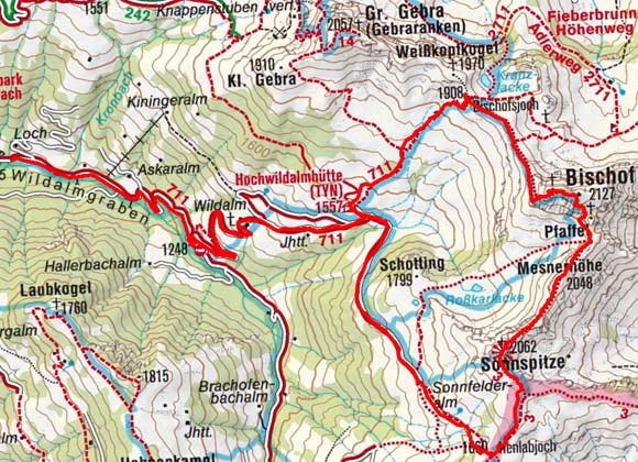 Bischof-Sonnspitze (2127m/2062m) vom Parkplatz Wildalmgraben Bischof-Sonnspitze (2127m/2062m) vom Parkplatz Wildalmgraben