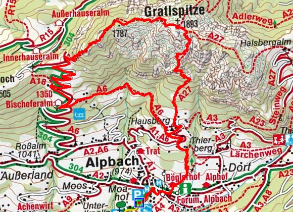 Gratlspitze (1899 m) von Alpbach Gratlspitze (1899 m) von Alpbach