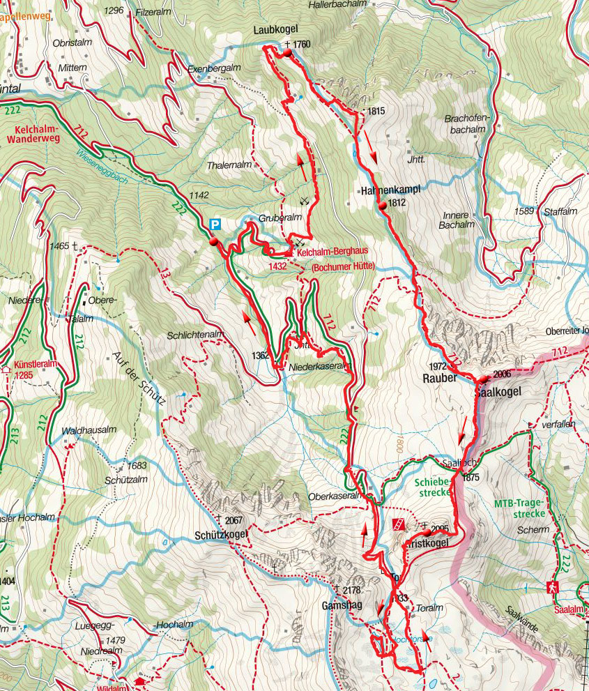 Große Tristkogel-Rundtour vom Parkplatz Pochwerk Große Tristkogel-Rundtour vom Parkplatz Pochwerk