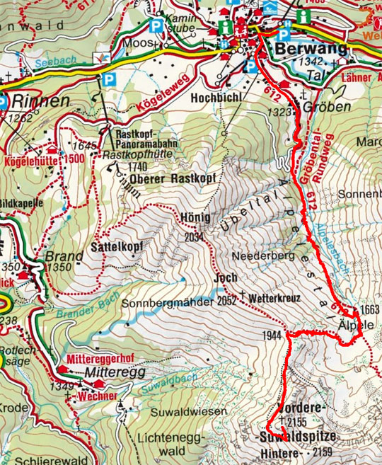 Vordere Suwaldspitze von Berwang Vordere Suwaldspitze von Berwang