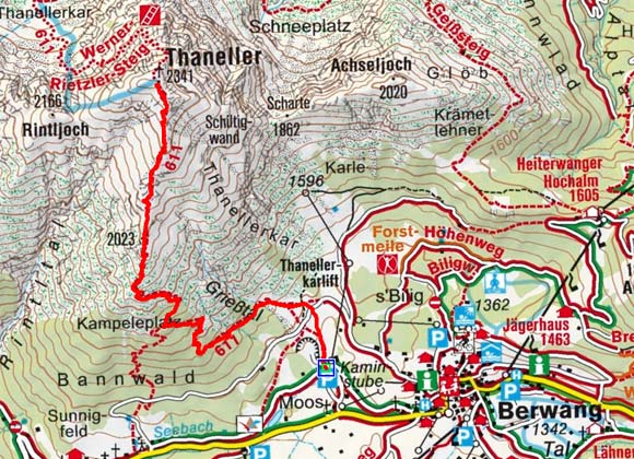 Thaneller (2341 m) von Berwang Thaneller (2341 m) von Berwang