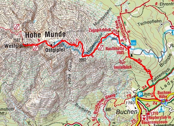 Hohe Munde (2662 m) von der Buchner Höhe Hohe Munde (2662 m) von der Buchner Höhe