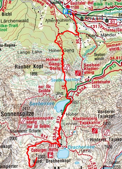 Vorderer Drachenkopf (2303 m) von Ehrwald Vorderer Drachenkopf (2303 m) von Ehrwald