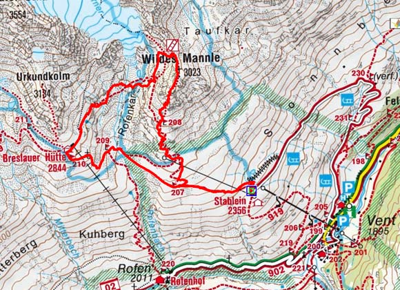 Wildes Mannle (3019 m) von Vent Wildes Mannle (3019 m) von Vent