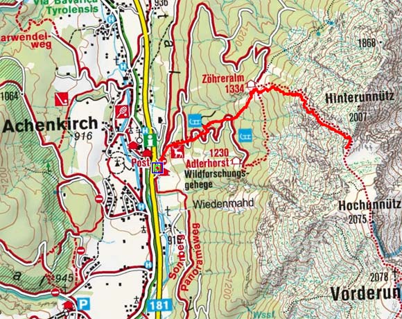 Hinterunnütz (1960 m) von Achenkirch Hinterunnütz (1960 m) von Achenkirch