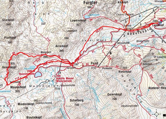Hexenkopf (3035 m) von der Lazidbahn Hexenkopf (3035 m) von der Lazidbahn