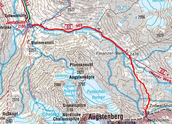 Futschölpass (2768 m) von der Jamtalhütte Futschölpass (2768 m) von der Jamtalhütte