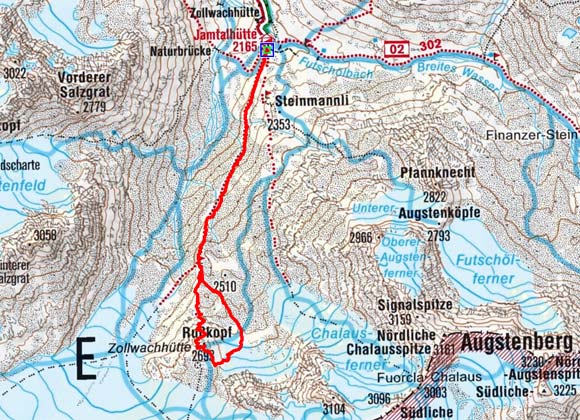 Rußkopf (2693 m) von der Jamtalhütte Rußkopf (2693 m) von der Jamtalhütte