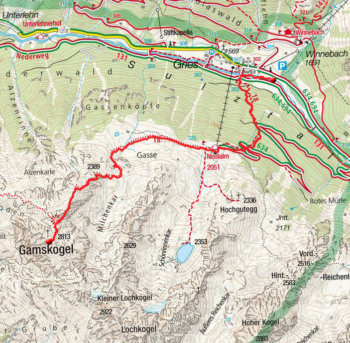 Gamskogel (2.813 m) von Gries Gamskogel (2.813 m) von Gries