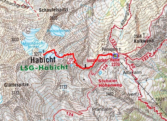 Habicht (3277 m) von der Innsbrucker Hütte Habicht (3277 m) von der Innsbrucker Hütte
