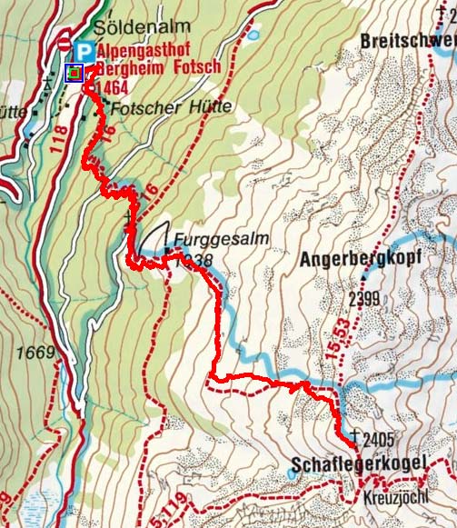 Schaflegerkogel (2405 m) aus der Fotsch Schaflegerkogel (2405 m) aus der Fotsch