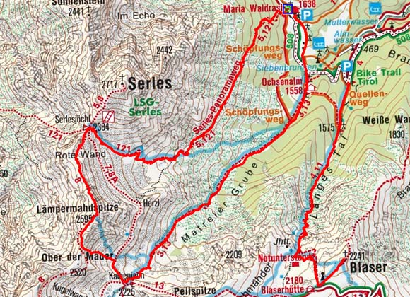 Lämpermahdspitze (2595 m) von Maria Waldrast Lämpermahdspitze (2595 m) von Maria Waldrast