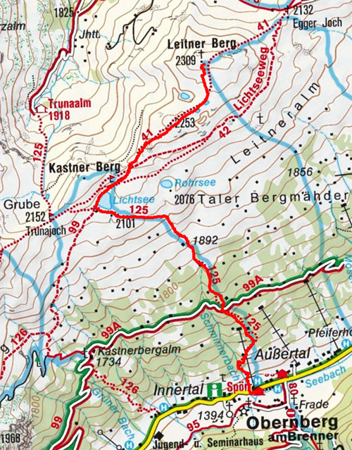 Leitner Berg (2309 m) von Almi’s Berghotel Leitner Berg (2309 m) von Almi’s Berghotel