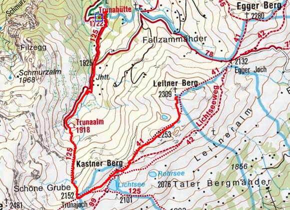 Leitner Berg (2309 m) von der Trunahütte Leitner Berg (2309 m) von der Trunahütte