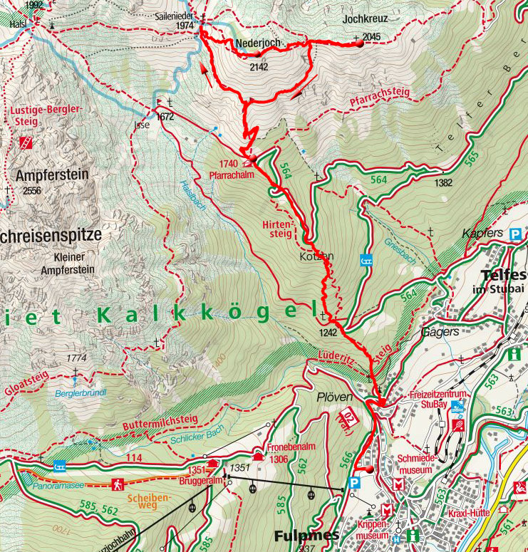 Nederjoch & Jochkreuz von Fulpmes Nederjoch & Jochkreuz von Fulpmes