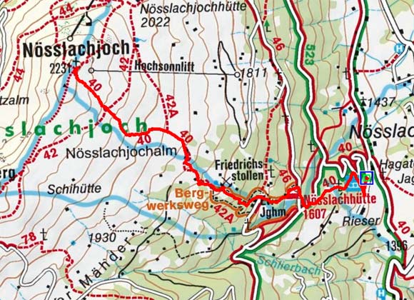 Nösslachjoch (2231 m) von Nösslach Nösslachjoch (2231 m) von Nösslach