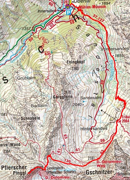 Pflerscher Pinggl (2767 m) vom Gasthof Feuerstein Pflerscher Pinggl (2767 m) vom Gasthof Feuerstein