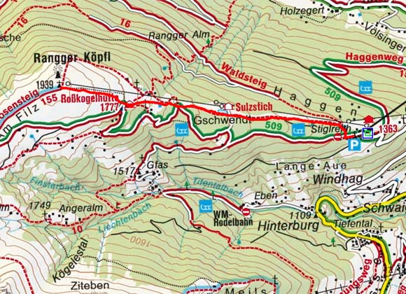 Rangger Köpfl (1939 m) von Stiglreith Rangger Köpfl (1939 m) von Stiglreith