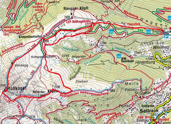 Roßkogel (2646 m) von Stiglreith Roßkogel (2646 m) von Stiglreith