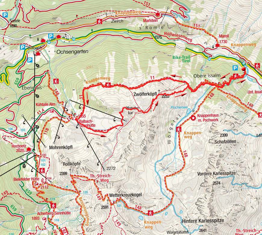 Rundtour Balbach Alm - Zwölferköpfl Rundtour Balbach Alm - Zwölferköpfl