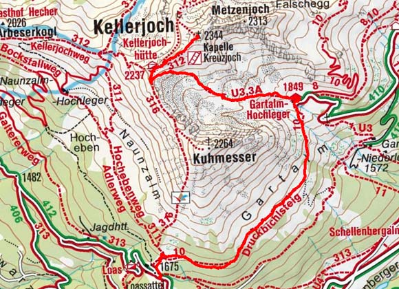 Kellerjoch (2344 m) über die Gartalm Kellerjoch (2344 m) über die Gartalm